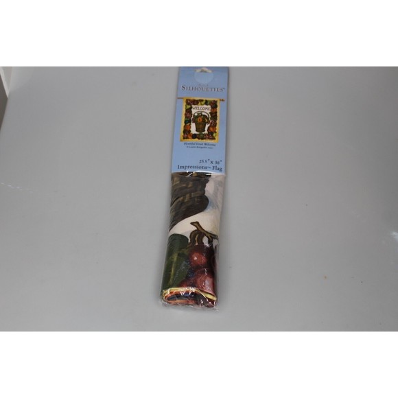 Silhouettes "Plentiful Fruit Welcome" 25.5" x 38" Impressions Flag - Picture 1 of 2